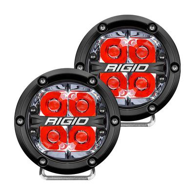 360-SERIES 4 INCH LED OFF-ROAD SPOT BEAM RED BACKLIGHT PAIR