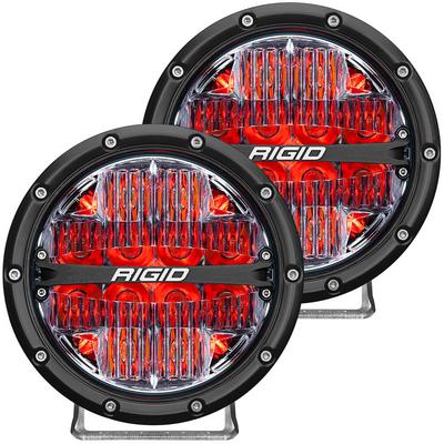 360-SERIES 6 INCH LED OFF-ROAD DRIVE BEAM RED BACKLIGHT PAIR