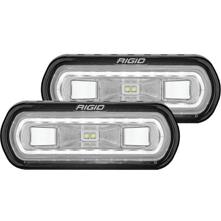 SR-L SERIES OFF-ROAD SPREADER LED LIGHT POD 3 WIRE SURFACE MOUNT WITH WHITE HALO | PAIR