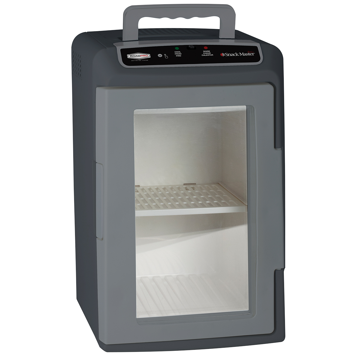 RoadPro RP5653SF 12-Volt Snackmaster Cooler/Warmer Electric Cooler for Truckers Medium Gray