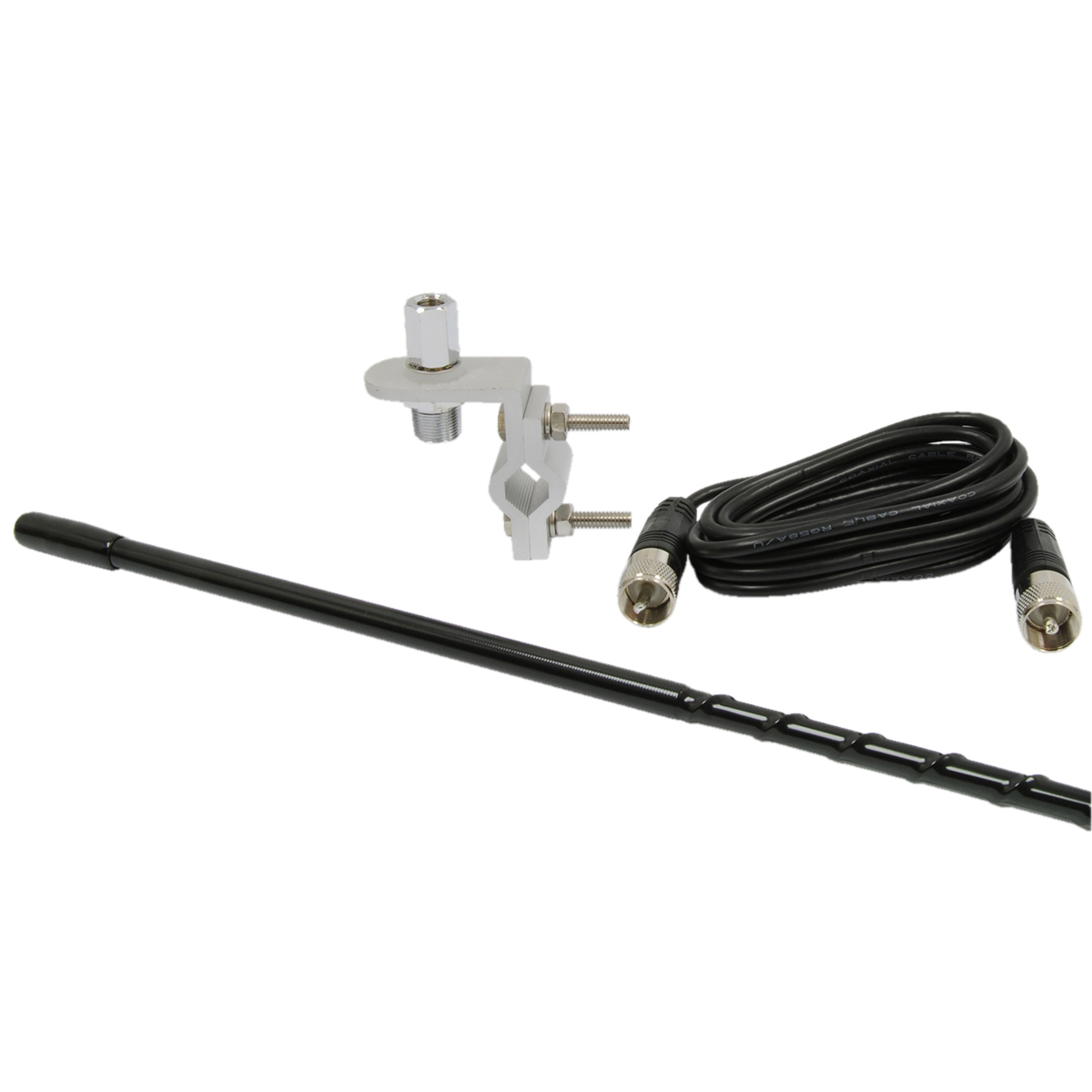 3ft CB Antenna Kit w/ 9 ft Cable Black
