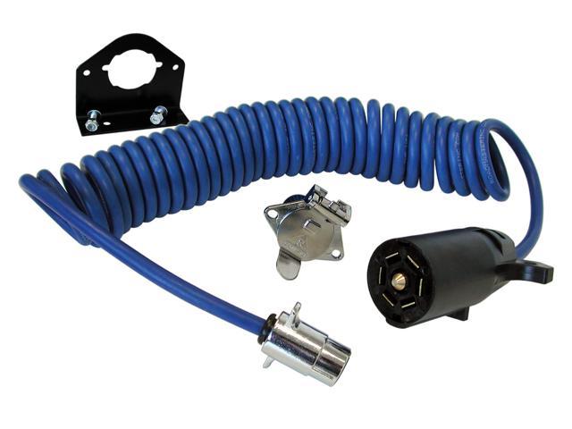 7- TO 4-WIRE FLEXO-COIL POWER CORD KIT WITH PLUGS, SOCKETS AND SOCKET BRACKET