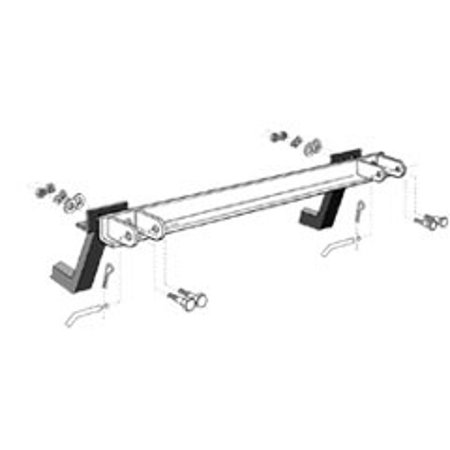 ADAPTS REESE, VALLEY, EAZ-LIFT, DRAW-TITE AND HUSKY CAR-MOUNTED TOW BARS TO ROADMASTER BRACKETS