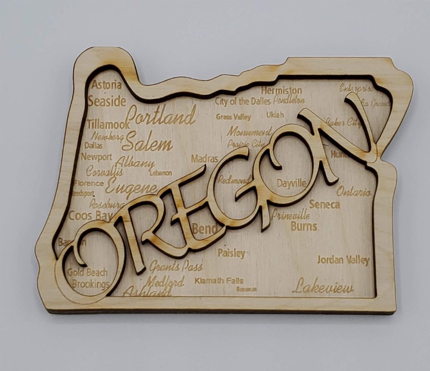 2D Oregon Magnet