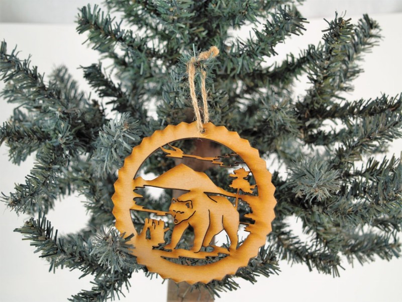 Animal Unfinished Tree Ornament - Bear