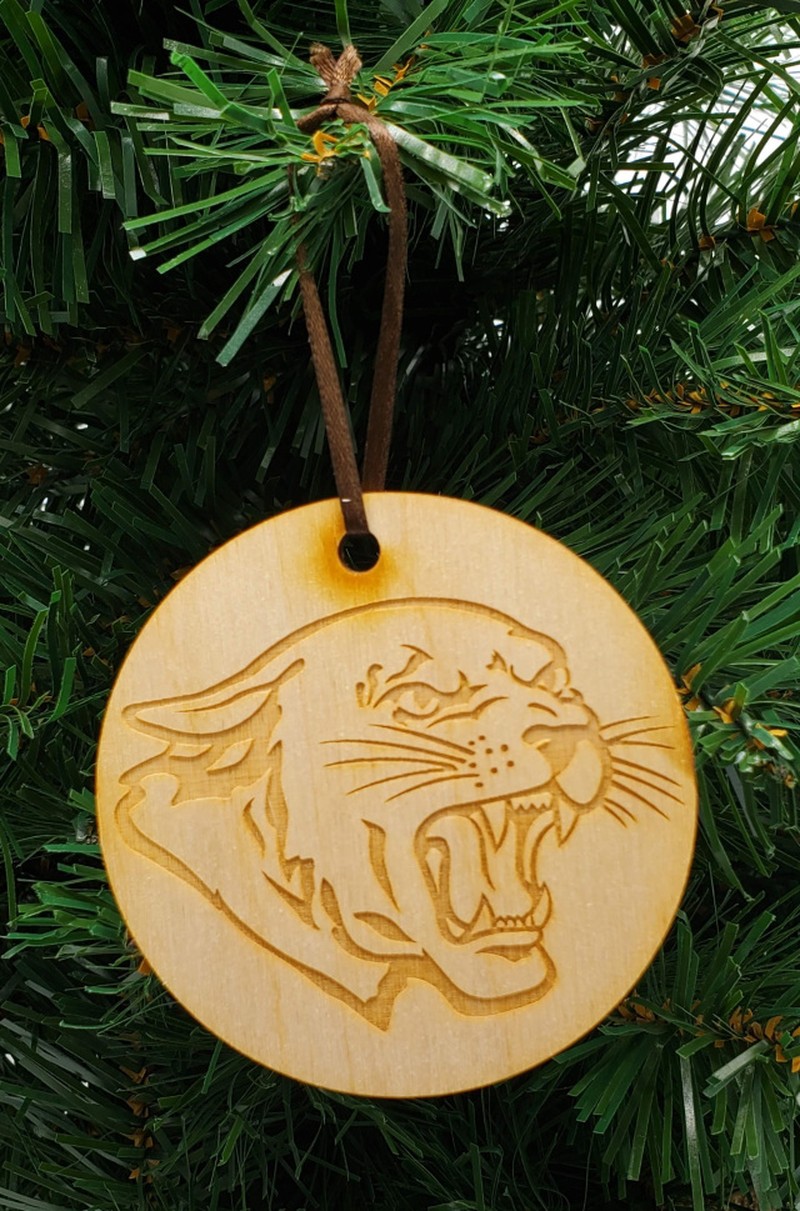 Animal Unfinished Tree Ornament - Cougar