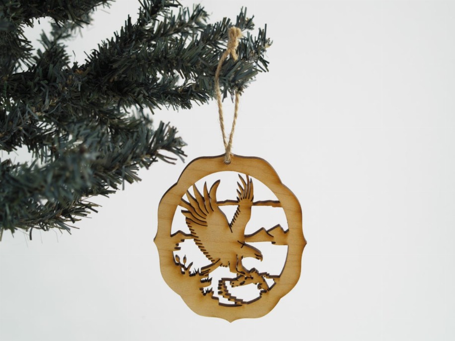Animal Unfinished Tree Ornament - Eagle