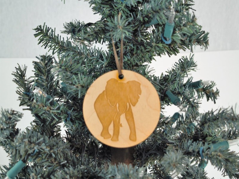 Animal Unfinished Tree Ornament - Elephant