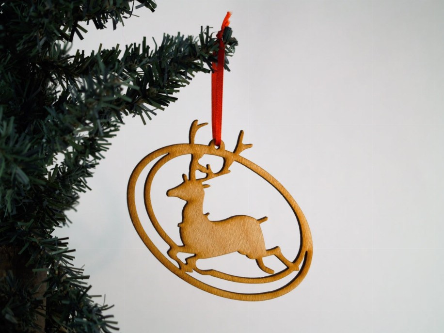 Animal Unfinished Tree Ornament - Impala