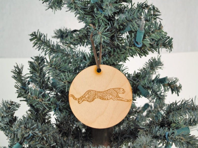 Animal Unfinished Tree Ornament - Jaguar