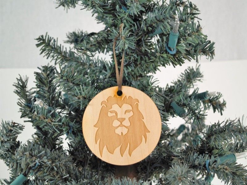 Animal Unfinished Tree Ornament - Lion