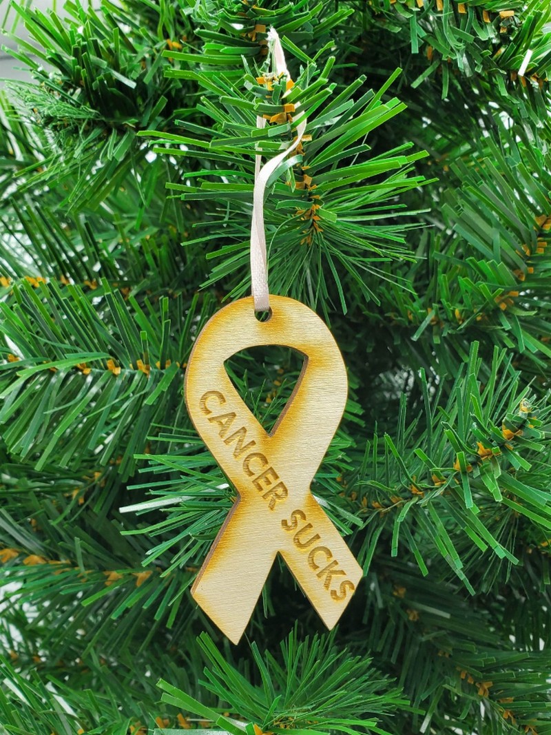 Cancer Awareness Tree Ornament