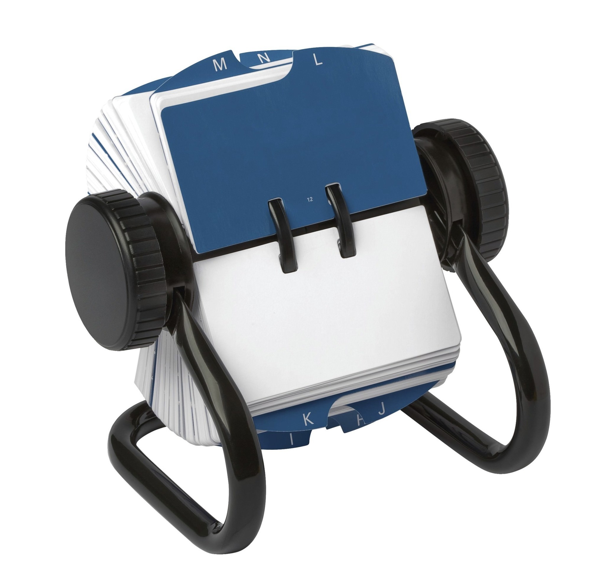Rolodex Open Classic Rotary Files - 500 Card Capacity - For 2.25" x 4" Size Card - 24 A to Z Index Guide - Black