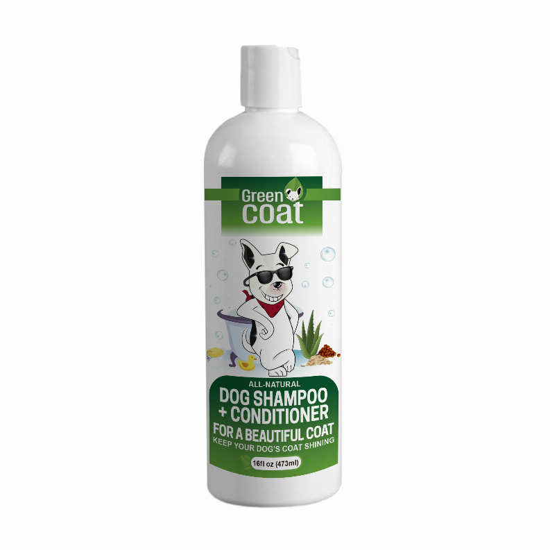 All-Natural Dog Shampoo - 16 oz Green For a Beautiful Coat