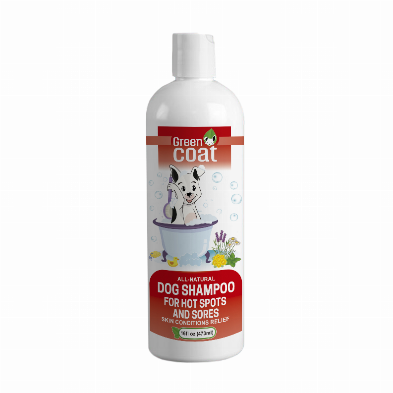 All-Natural Dog Shampoo - 16 oz Red For Hot Spots and Sores
