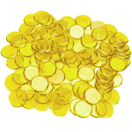 100 Pack Yellow Bingo Chips
