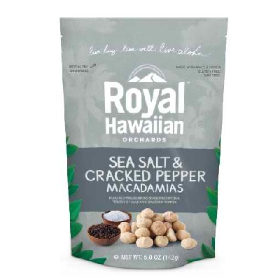 Royal Hawaiian Orchards Macdma SeaSalt/Crkd Pepper (6x5OZ )