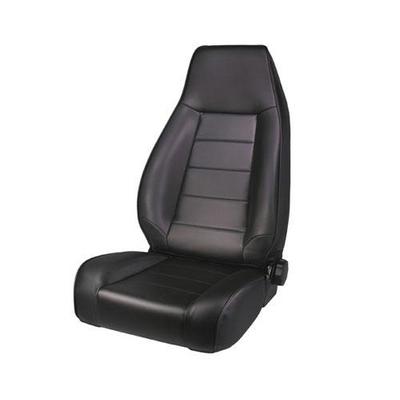 FRONT SEAT FACTORY REPLACEMENT W/ RECLINER, BLACK DENIM, 76-02 JEEP CJ & WRANGLE