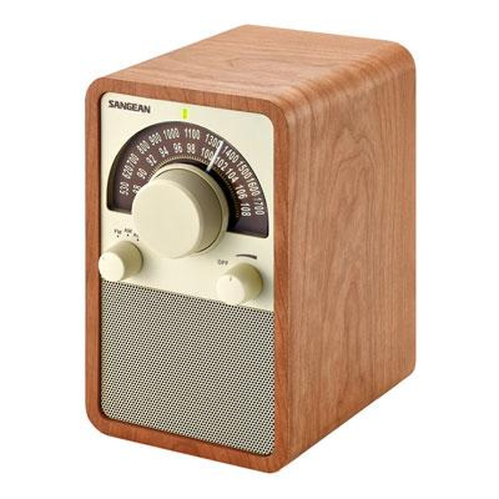 Am Fm Wooden Cabinet Radio Walnut
