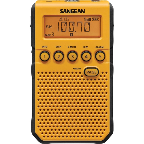 Sangean Dt800Yl Yellow Am/Fm Noaa Weather Alert Pocket Radio