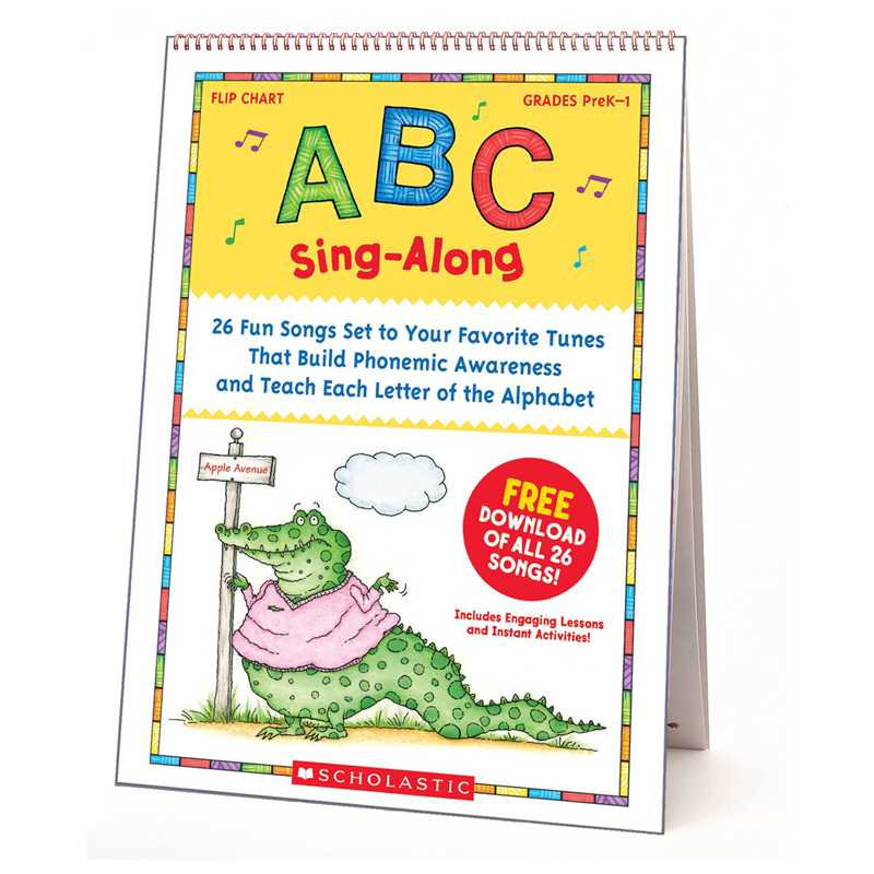 ABC Sing-Along Flip Chart: 26 Fun Songs Set to Your Favorite Tunes That Build Phonemic Awareness & Teach Each Letter of the Alph