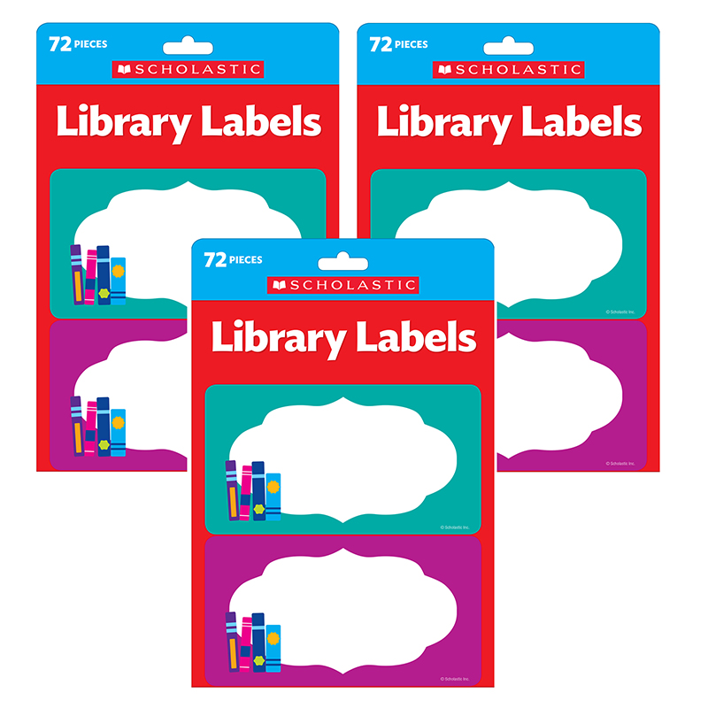 Library Labels Accents, 72 Per Pack, 3 Packs