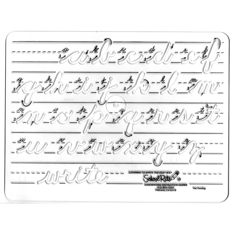 Handwriting Instruction Guide Template, Lowercase Cursive