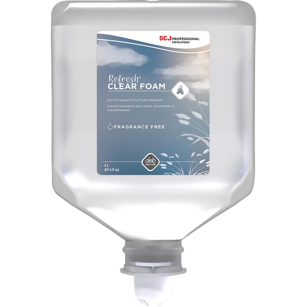 SC Johnson Refresh Clear FOAM Hand Soap Refill - 67.6 fl oz (2 L) - Dirt Remover, Kill Germs - Hand, School, Education - Clear -
