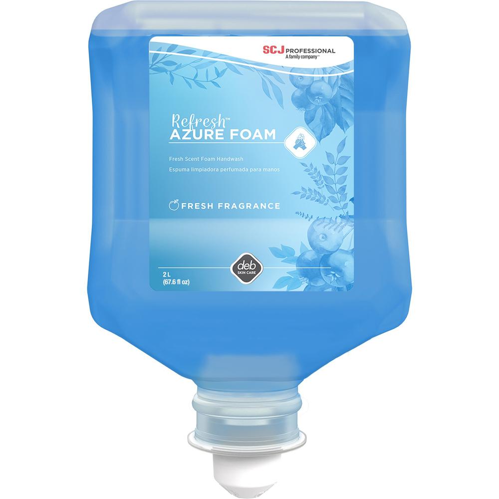 SC Johnson Refresh Azure Foam Hand Soap - Fresh Apple Scent - 67.6 fl oz (2 L) - Dirt Remover, Kill Germs - Hand, Daycare, Offic