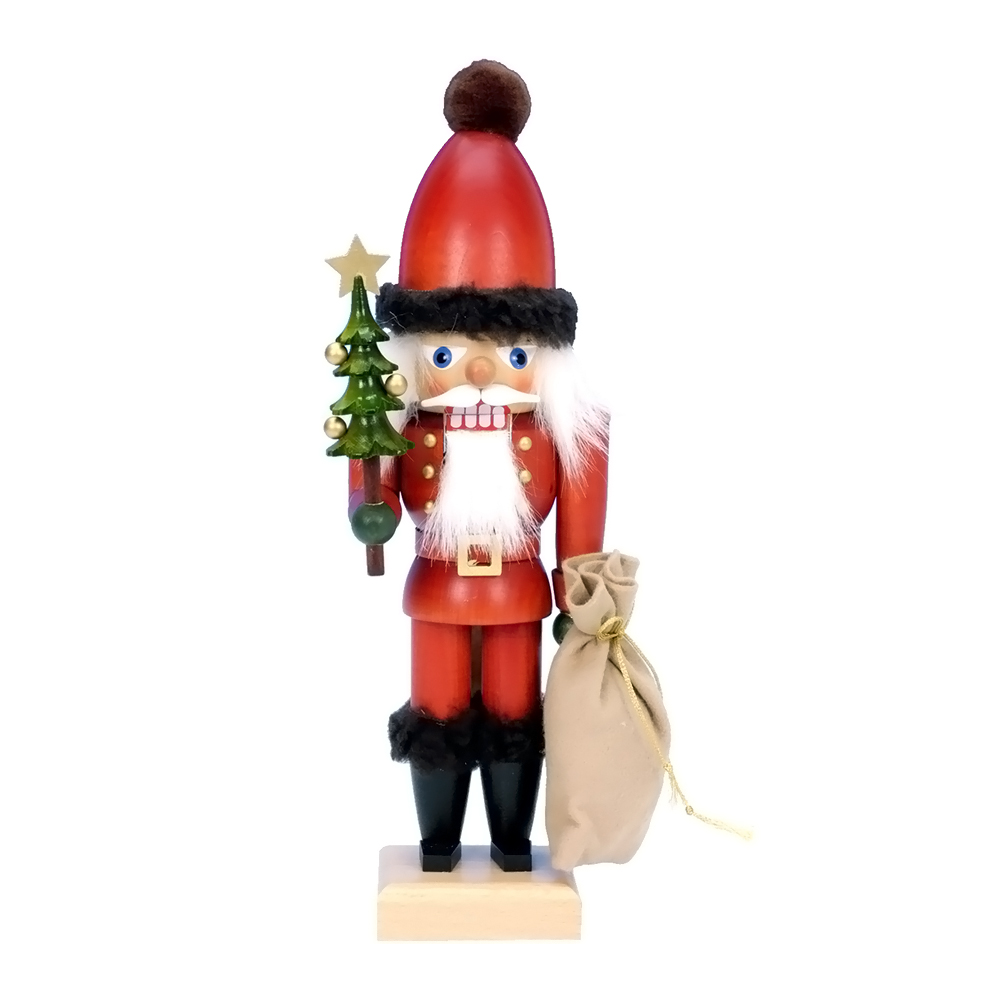 Christian Ulbricht Nutcracker - Santa With Tree And Sack - 12"H X 4"W X 4"D