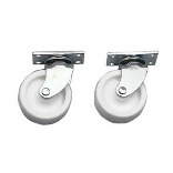 9041 2 In. White Plastic Heavy Duty Caster