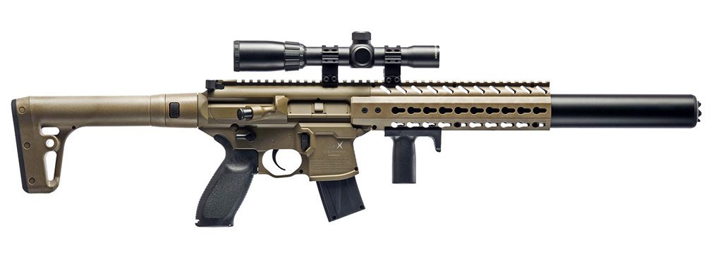 Sig Sauer MCX .177cal CO2 Powered Pellet Air Rifle with 1-4x24mm Scope - Flat Dark Earth