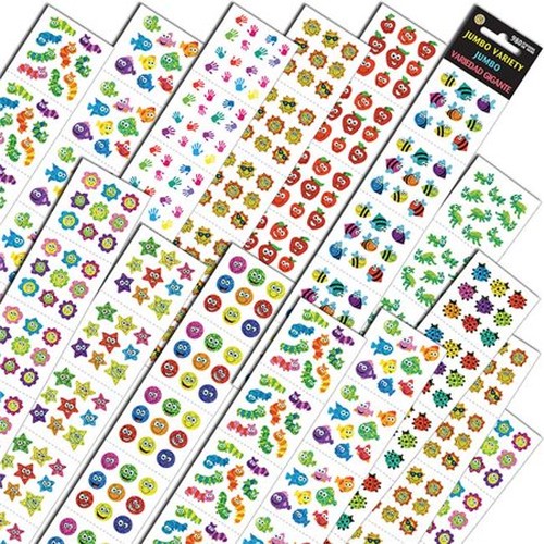 Jumbo Variety Assortment Sticker, Pack of 980, 2 Packs