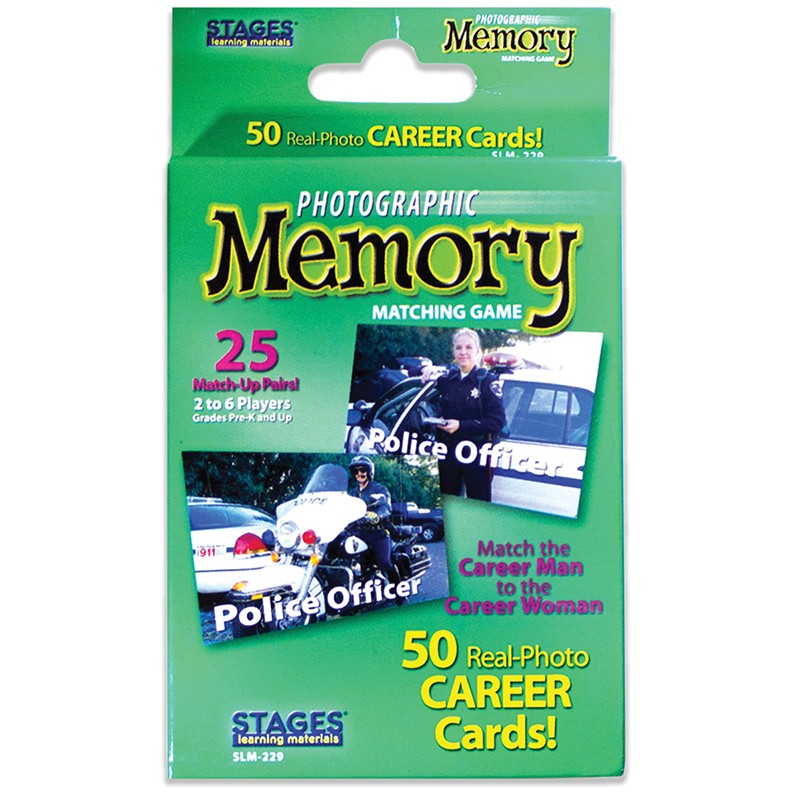 Photographic Memory Matching Game, Careers, Pack of 3