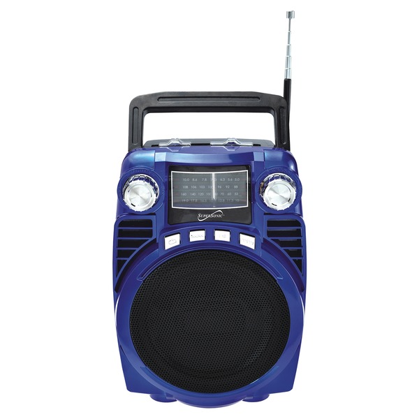 Supersonic SC-1390BT - BLUE Bluetooth 4 Band Radio (Blue)