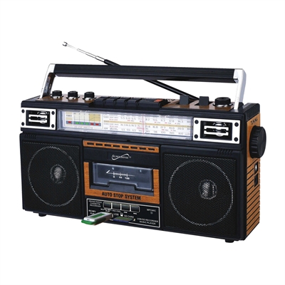 SUPERSONIC SC-3201BT 4 BAND RADIO AND CASSETTE PLAYER