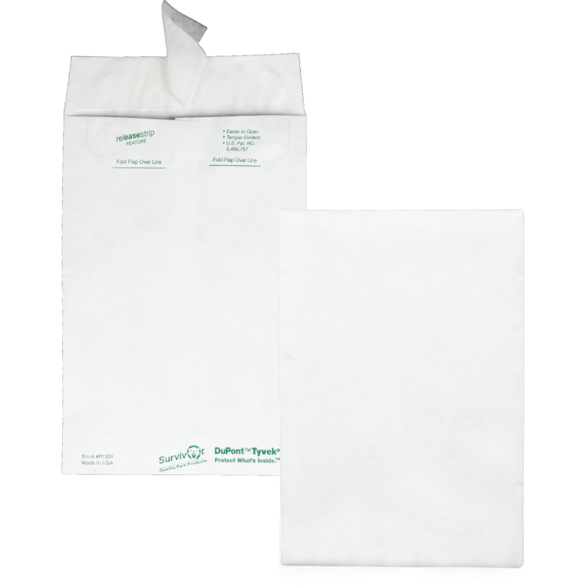 Quality Park Flap-Stik Open-end Envelopes - Catalog - #1 - 6" Width x 9" Length - 14 lb - Peel & Seal - Tyvek - 100 / Box - Whit