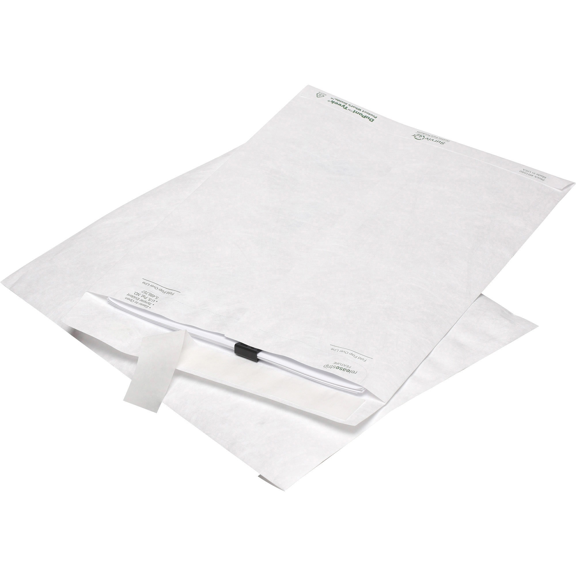 Quality Park Flap-Stik Open-end Envelopes - Catalog - #90 - 9" Width x 12" Length - 14 lb - Self-sealing - Tyvek - 50 / Box - Wh
