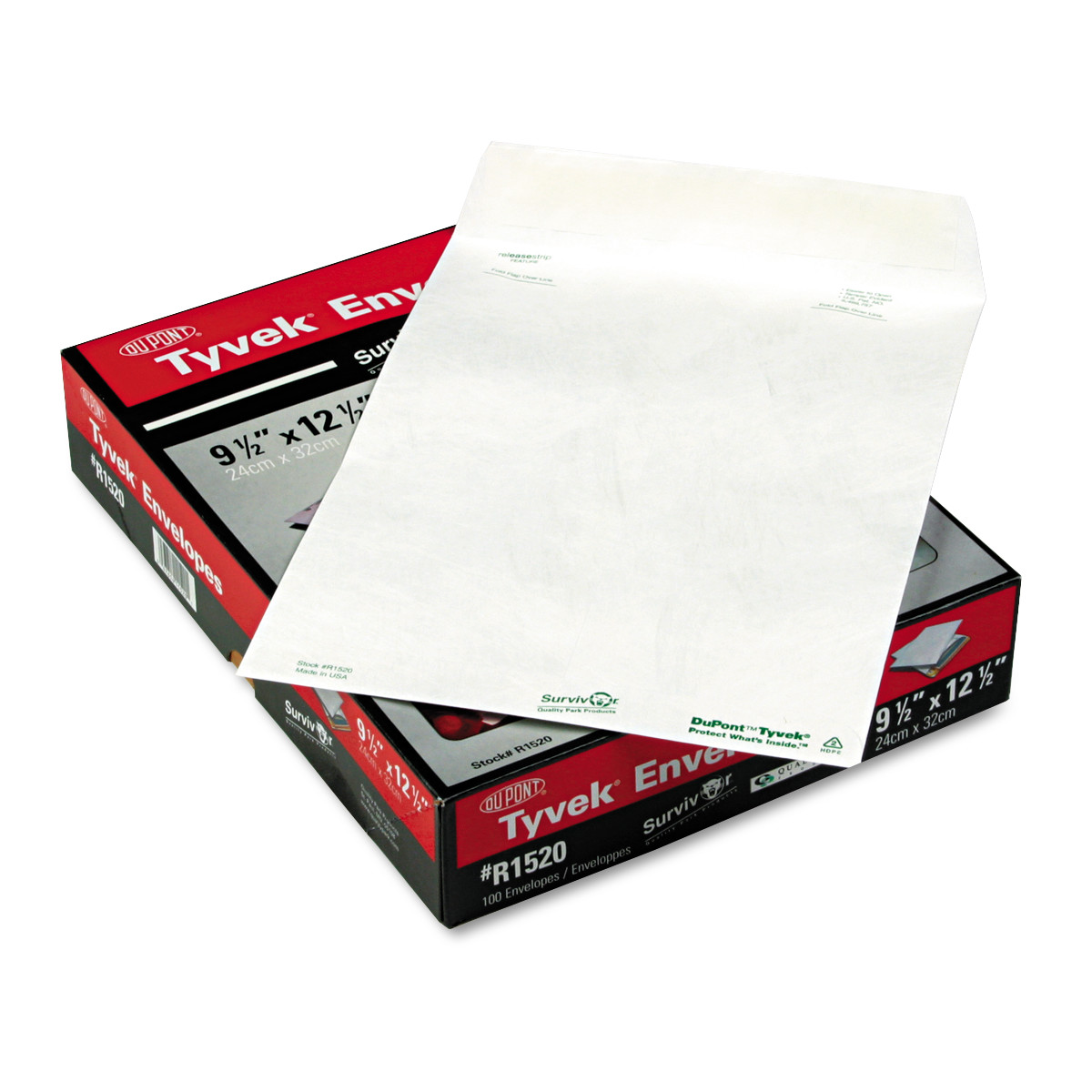 Quality Park Flap-Stik Open-end Envelopes - Catalog - #12 1/2 - 9 1/2" Width x 12 1/2" Length - 14 lb - Peel & Seal - Tyvek - 10