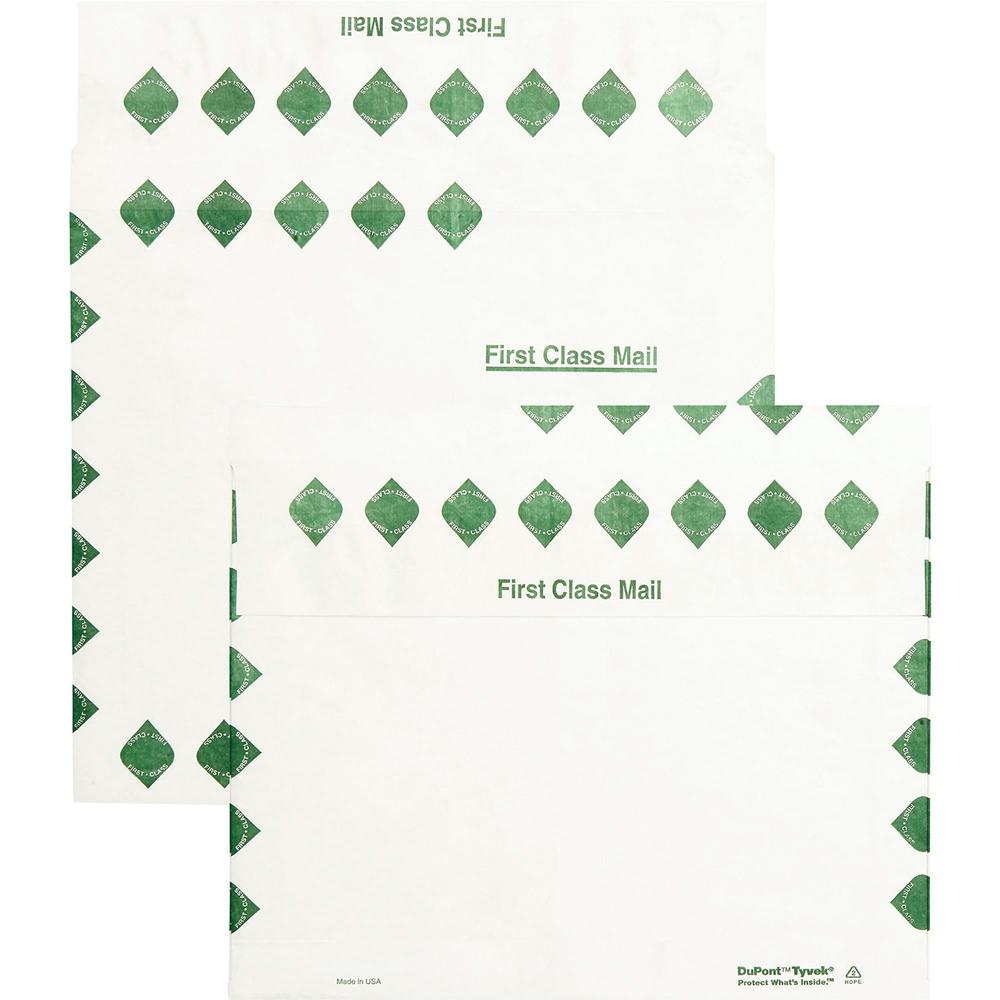 Quality Park Tyvek Expansion First Class Envelopes - First Class Mail - 10" Width x 13" Length - 2" Gusset - 18 lb - Peel & Seal