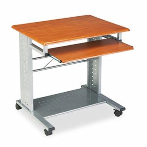 Mayline Empire Mobile PC Workstation - Rectangle Top - Assembly Required - Steel