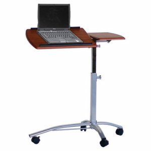 Mayline Laptop Table - Rectangle Top - Assembly Required - Medium Cherry - Steel