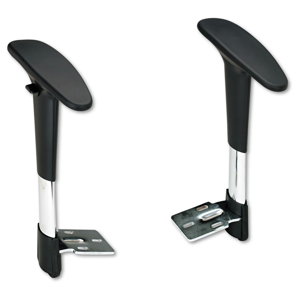 Safco Metro Chair Adjustable-height Arm Set - Black - 2 / Pair