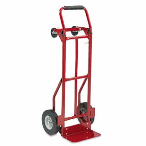 Safco Convertible Hand Truck - 600 lb Capacity - 4 Casters - 4" Caster Size - Steel - x 18" Width x 16" Depth x 51" Height - Ste