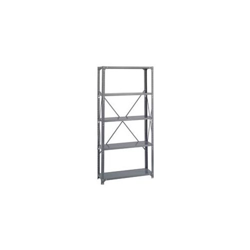 Commercial Steel Shelving Unit, Five-Shelf, 36w x 12d x 75h, Dark Gray