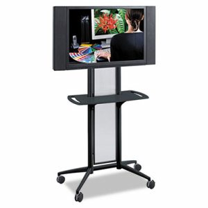 Safco Impromptu Flat Panel TV Cart - Up to 42" Screen Support - 80 lb Load Capacity - 1 x Shelf(ves) - 65.5" Height x 38" Width 