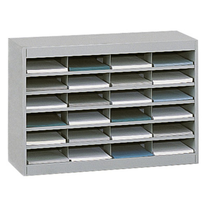 Safco E-Z Stor Steel Literature Organizers - 750 x Sheet - 24 Compartment(s) - Compartment Size 3" x 9" x 12.25" - 25.8" Height 
