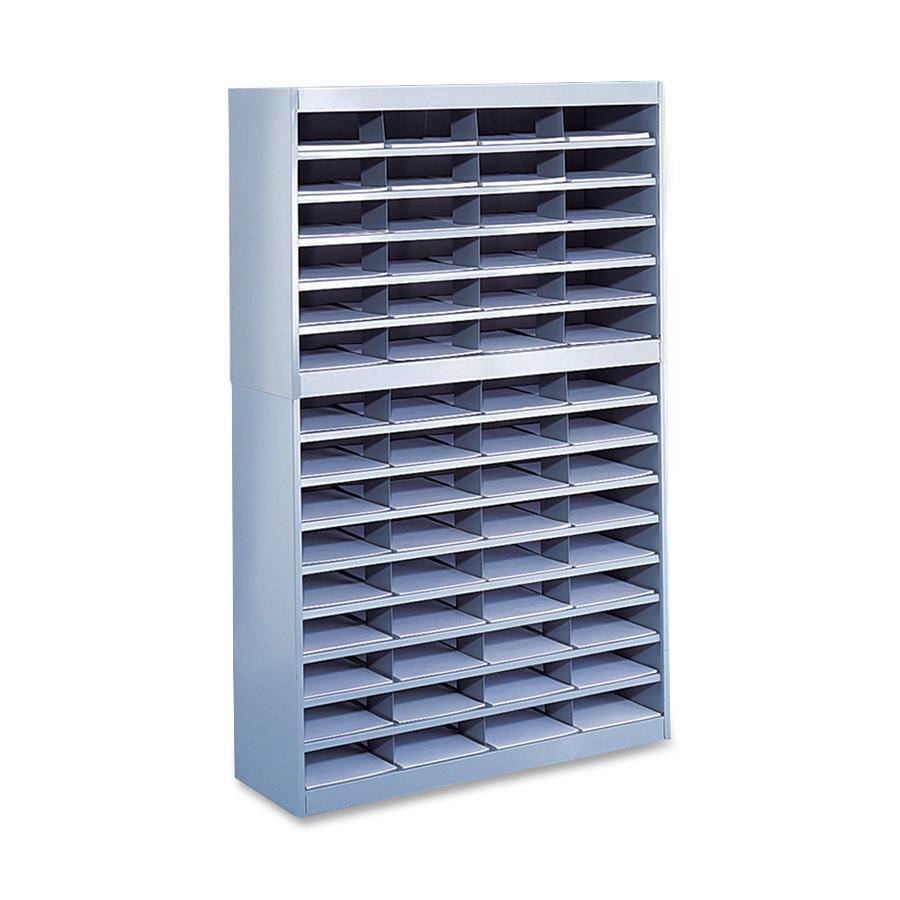 Safco E-Z Stor Steel Literature Organizers - 750 x Sheet - 60 Compartment(s) - Compartment Size 3" x 9" x 12.25" - 60" Height x 