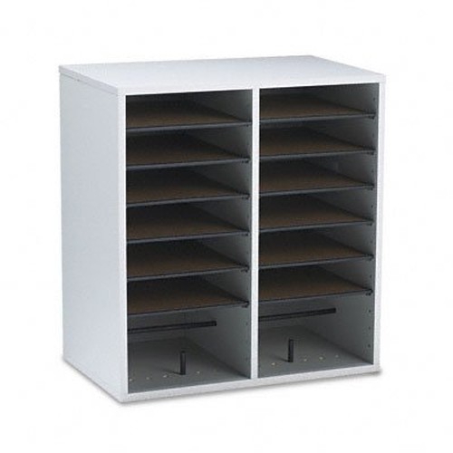 Safco Adjustable Shelves Literature Organizers - 16 Compartment(s) - Compartment Size 2.50" x 9" x 11.50" - 21.1" Height x 19.5"