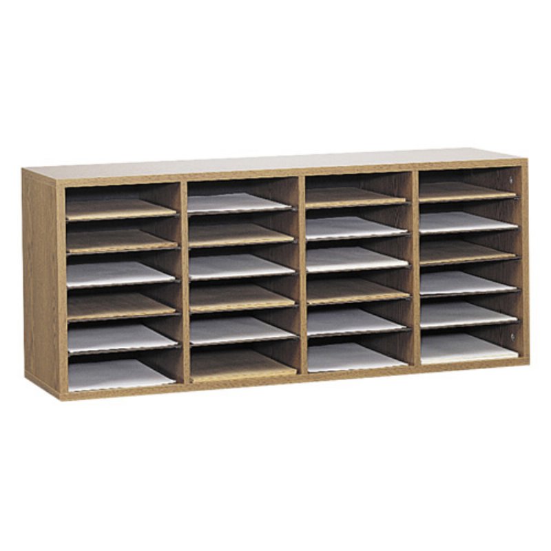 Safco Adjustable Shelves Literature Organizers - 24 Compartment(s) - Compartment Size 2.50" x 9" x 11.50" - 16.4" Height x 39.4"